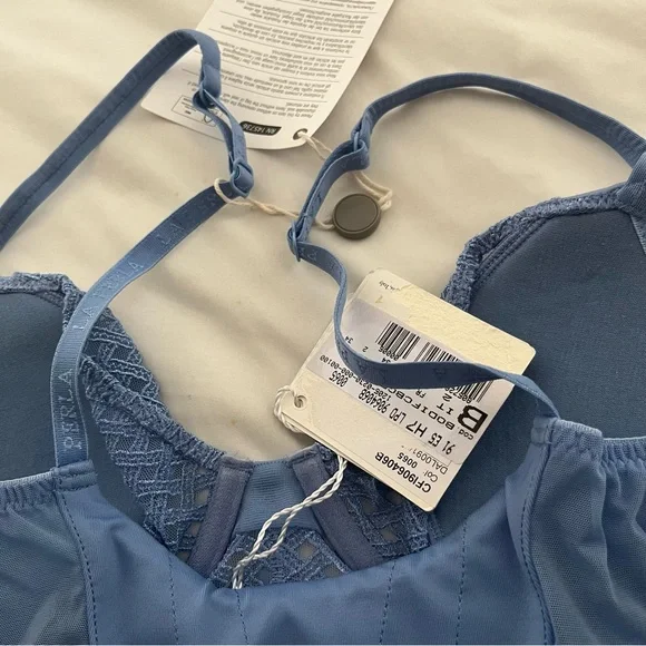 BNWT La Perla Blue Corset Lingerie Bodysuit Size 34B $495 - Picture 5 of 8